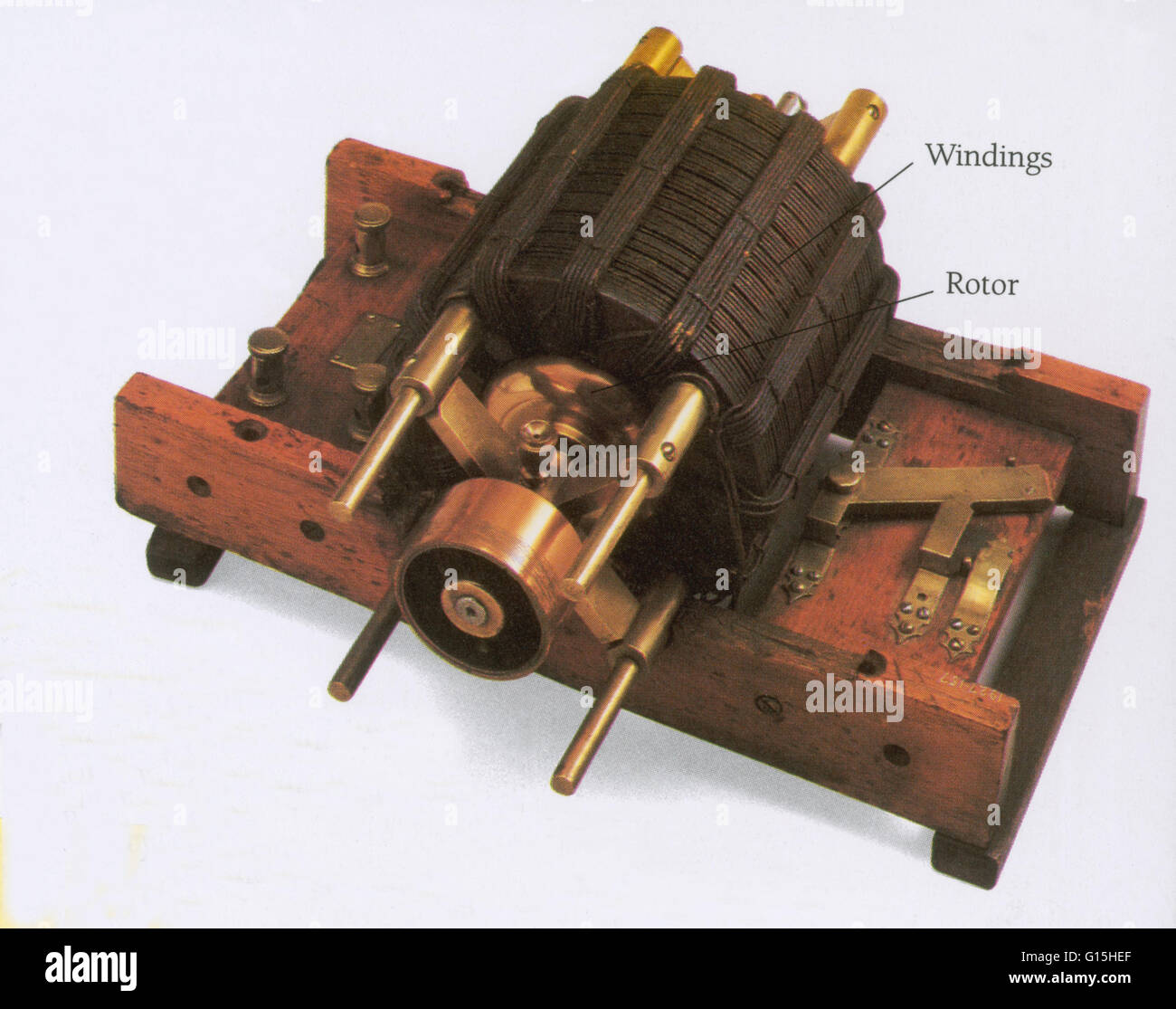 Moteur à induction créé par Tesla. Un moteur à induction est un moteur  électrique qui n'a pas de connexions électriques de la partie tournante. La  plupart des moteurs à induction de l'Organisation