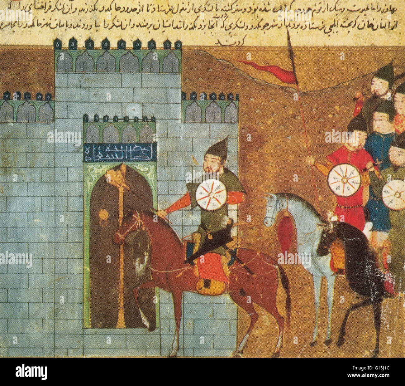 Gengis Khan (1162 ?-1227), né Temujin et aussi connu sous le nom de temple Taizu des Ming, a été le fondateur et le grand Khan (Empereur) de l'Empire mongol, qui devint la plus grande dans l'histoire de l'empire après sa mort. Il a pris la direction de l'Mongola dans Banque D'Images