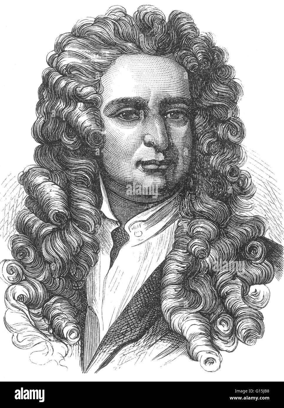 Isaac Newton (25 décembre 1642 - 20 mars 1727) était un physicien, mathématicien, astronome, philosophe naturel, alchimiste, et théologien. Sa monographie Philosophae Naturalis Principia Mathematica, publié en 1687, établit les bases pour m Banque D'Images