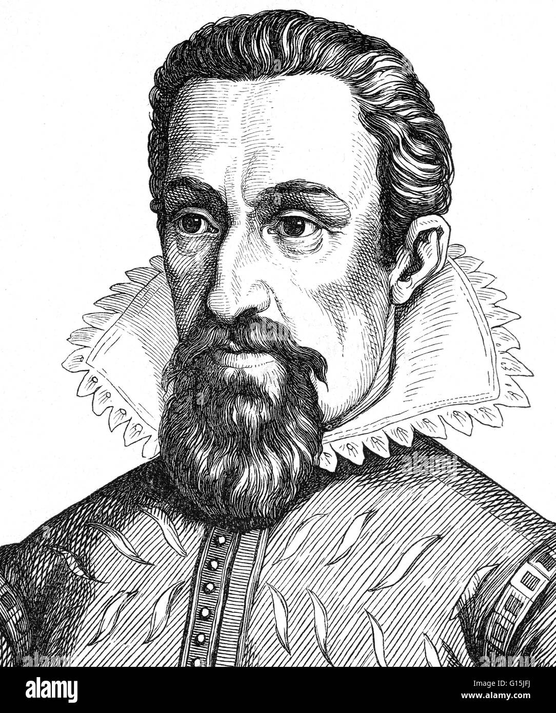 Johannes Kepler (Décembre 27, 1571 - Novembre 15, 1630) était un mathématicien, astronome et astrologue. Une figure clé de la révolution scientifique du 17e siècle, il est surtout connu pour ses oeuvres Astronomia nova, Harmonices Mundi, et Quintessence Astronomia Banque D'Images