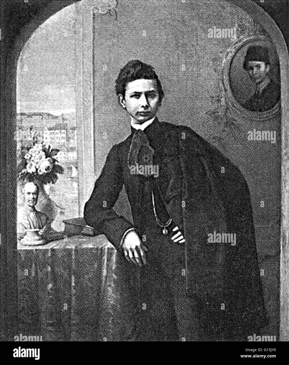 Janos Bolyai (1802-1860) était un mathématicien hongrois, connu pour ses travaux en géométrie non-Euclidienne. Par l'âge de 13 ans, il maîtrisait le tartre et d'autres formes de la mécanique analytique, recevoir un enseignement de son père. Il est devenu tellement obsédé par Euc Banque D'Images