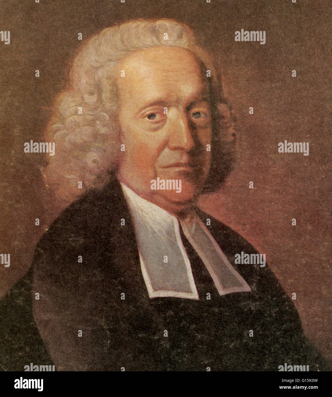 Stephen Hales (1677-1761) était un pasteur anglais qui ont apporté une contribution majeure à un éventail de domaines scientifiques, notamment la botanique et de la physiologie. Il a inventé plusieurs périphérique, notamment d'un ventilateur, d'un creux et d'un pneumatique pinces chirurgicales pour le retrait o Banque D'Images