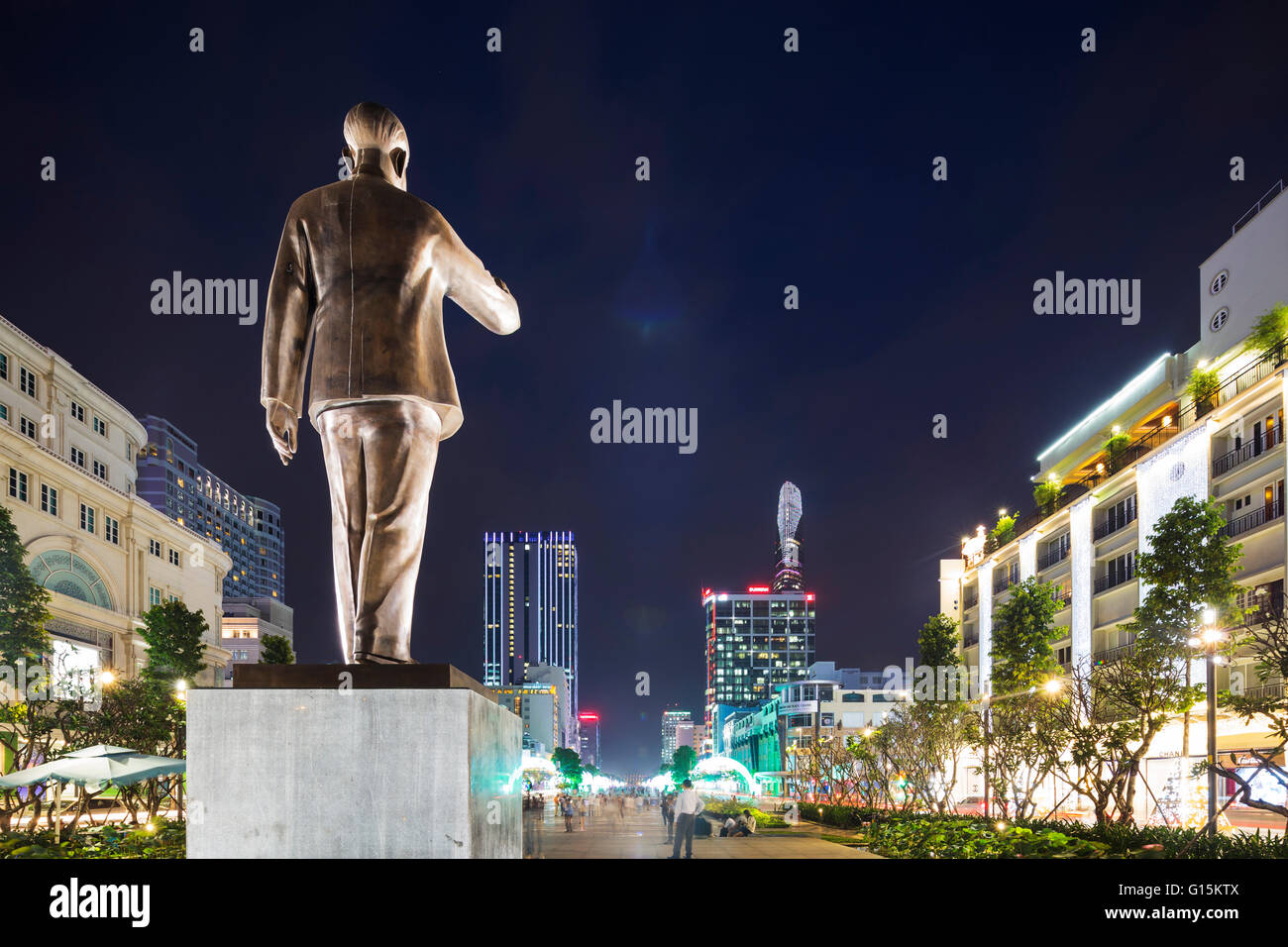 Statue de Ho Chi Minh, Ho Chi Minh Ville (Saigon), Vietnam, Indochine, Asie du Sud-Est, l'Asie Banque D'Images