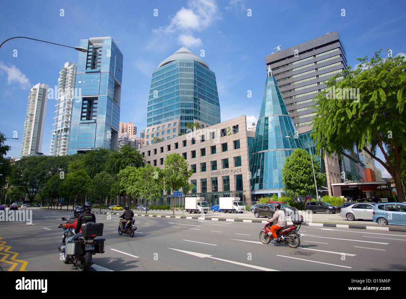 Wheelock Place sur Scotts Road, Singapour, en Asie du sud-est Banque D'Images