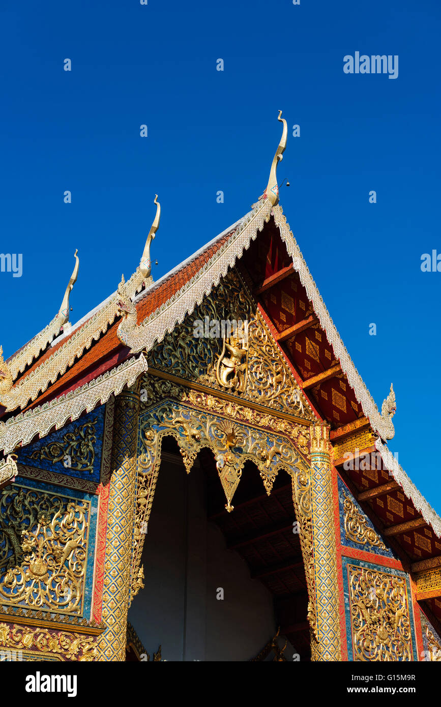 Wat Chedi Luang temple Worawihan, Chiang Mai, Thaïlande, Asie du Sud-Est, Asie Banque D'Images