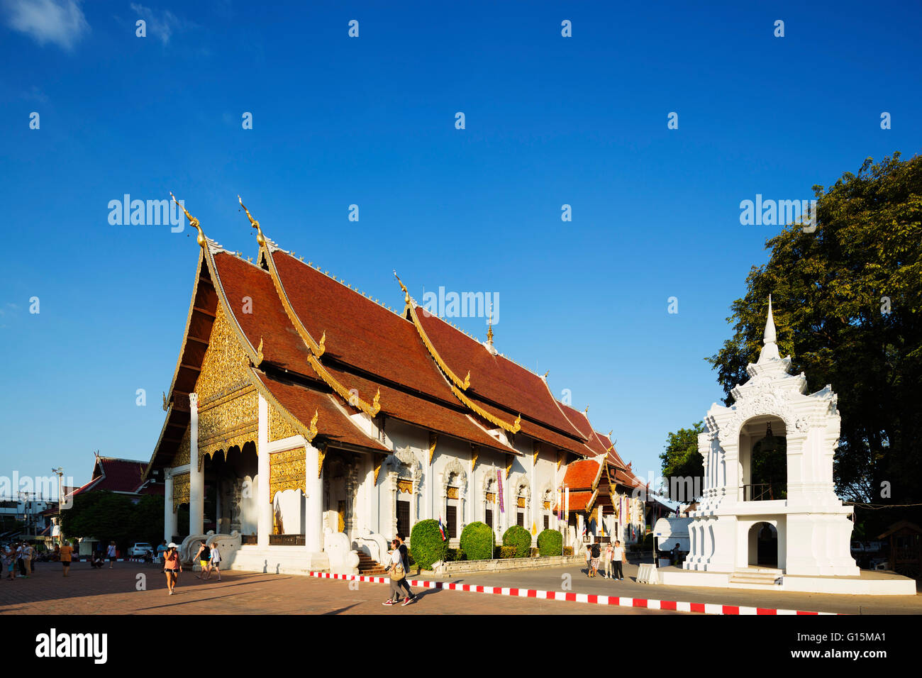 Wat Chedi Luang temple Worawihan, Chiang Mai, Thaïlande, Asie du Sud-Est, Asie Banque D'Images