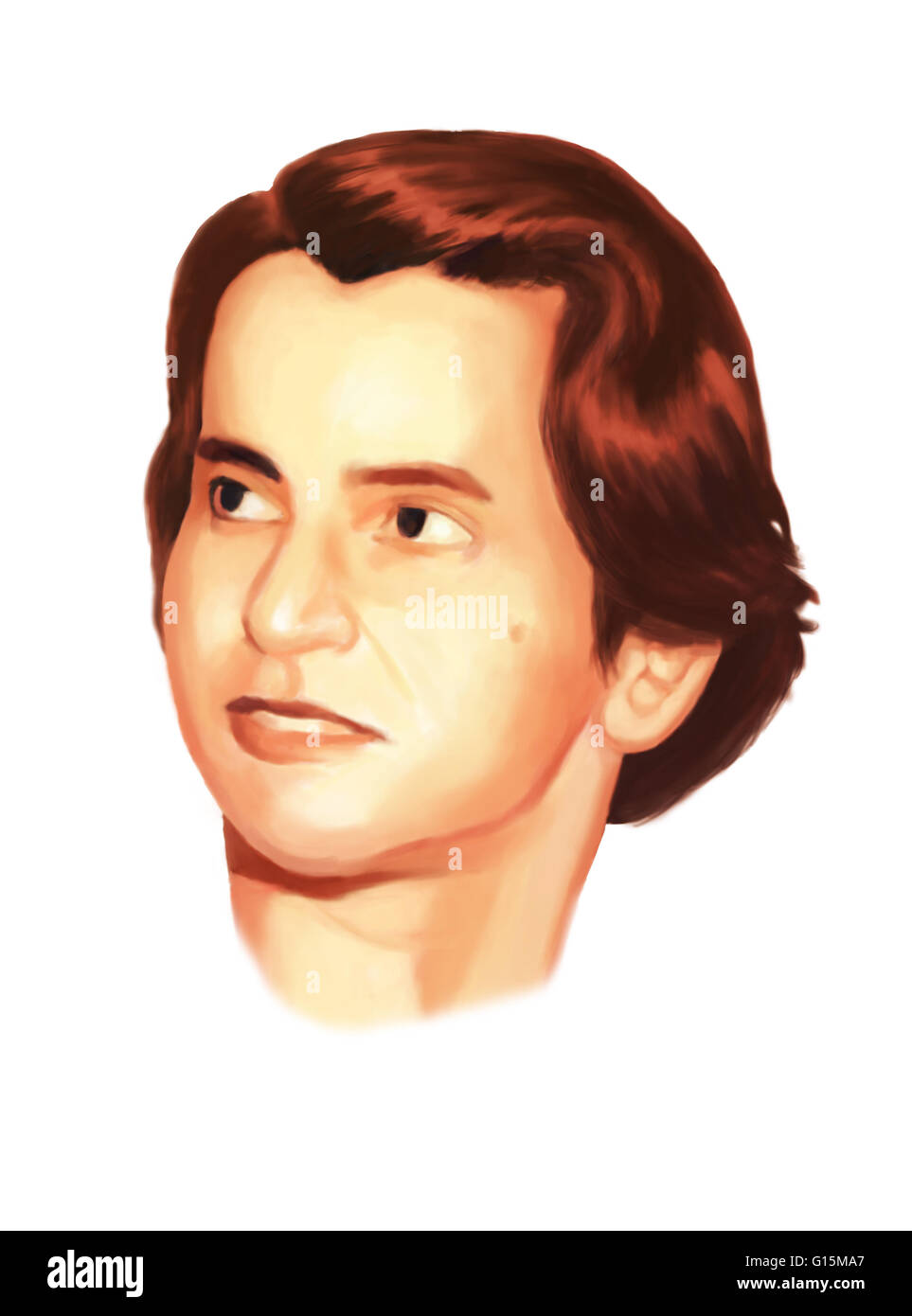 Rosalind Franklin. Illustration de Rosalind Franklin (1920-58), la X-ray cristallographe. Son travail produisant des images à rayons X de l'ADN (acide désoxyribonucléique) a été crucial dans la découverte de la structure de l'ADN par James Watson et Francis Crick. Franklin Banque D'Images