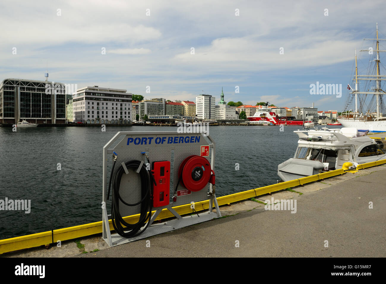 Vagen, le centre du port de Bergen. Banque D'Images