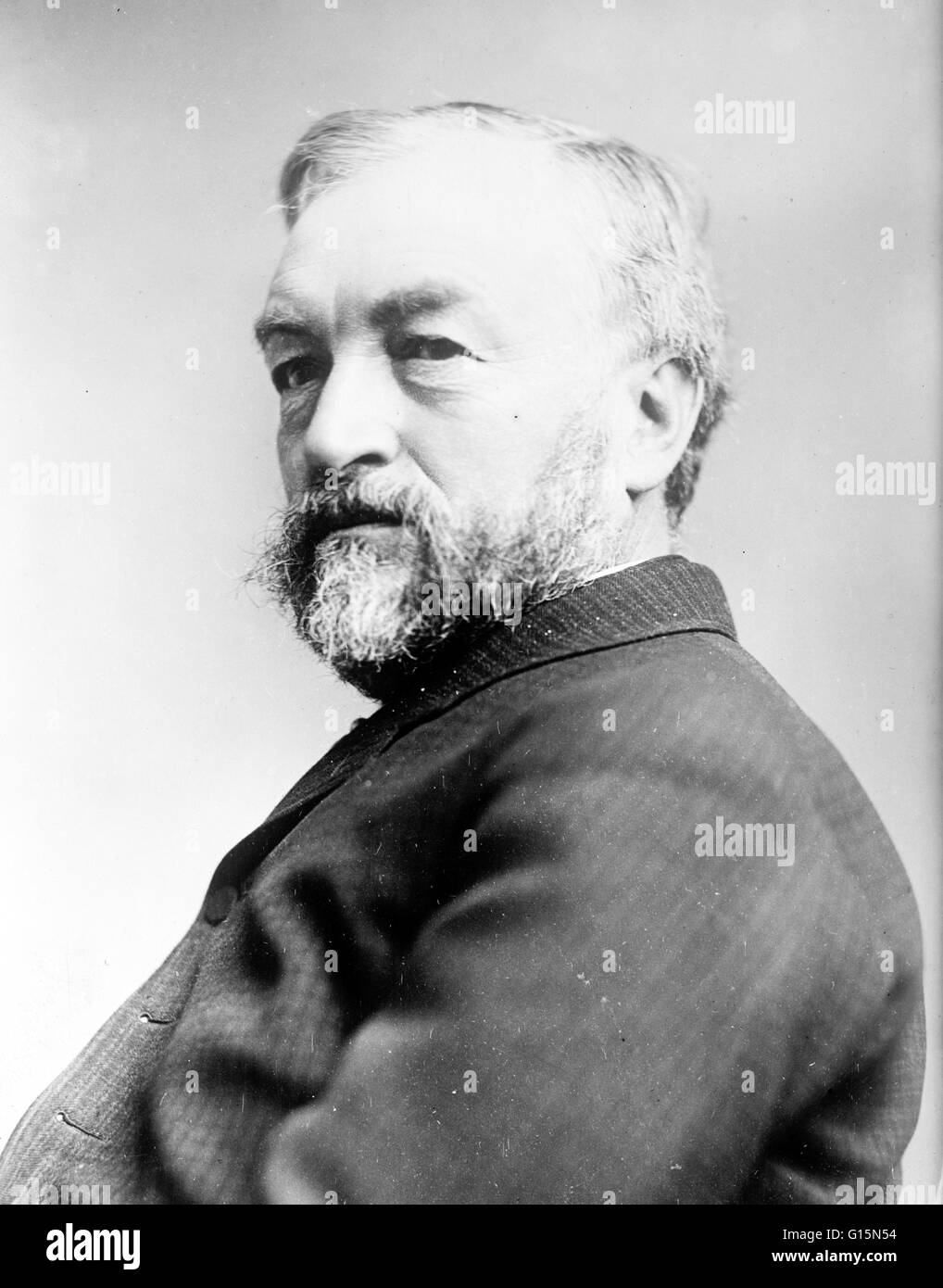 Langley photographié en 1913. Samuel Pierpont Langley (Août 22, 1834 - février 27, 1906) était un astronome américain, physicien, inventeur du bolomètre et pionnier de l'aviation. Il a été l'assistant dans le Harvard College Observatory. Il est devenu un profe Banque D'Images