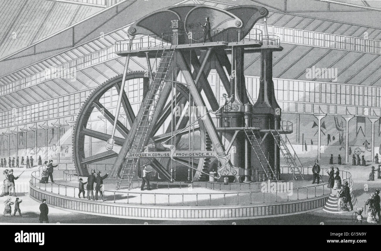 Le moteur était un Corliss centenaire tout compris, cette poutre rotative spécialement construit que le moteur propulsé la presque totalité de la pièce lors de l'Exposition du Centenaire à Philadelphie en 1876 par équilibrage totalisant plus d'un mille de longueur. Allumé par Presiden Banque D'Images
