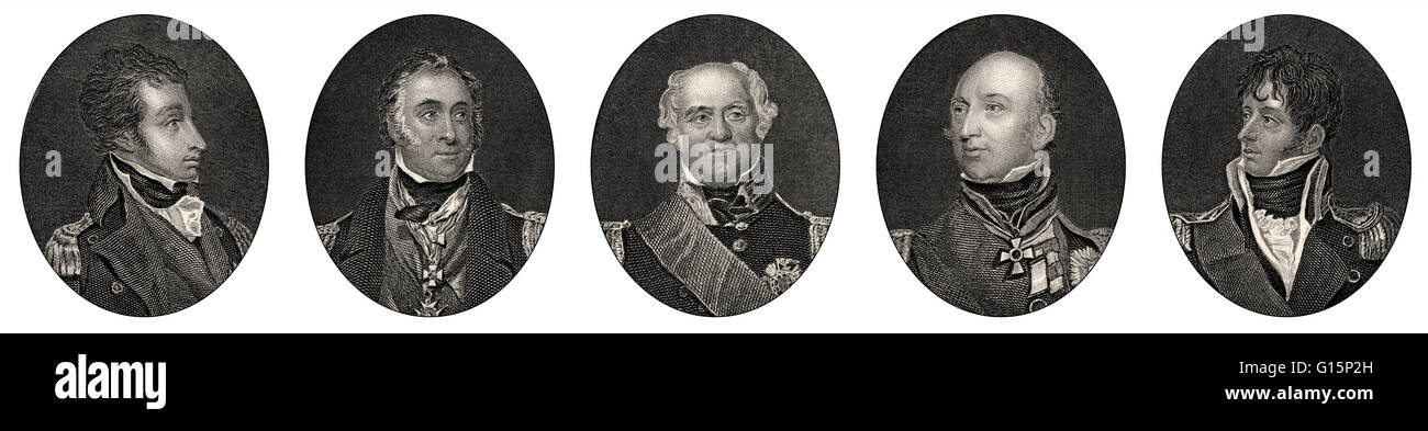 Les officiers de la Marine royale britannique, 18e siècle Banque D'Images
