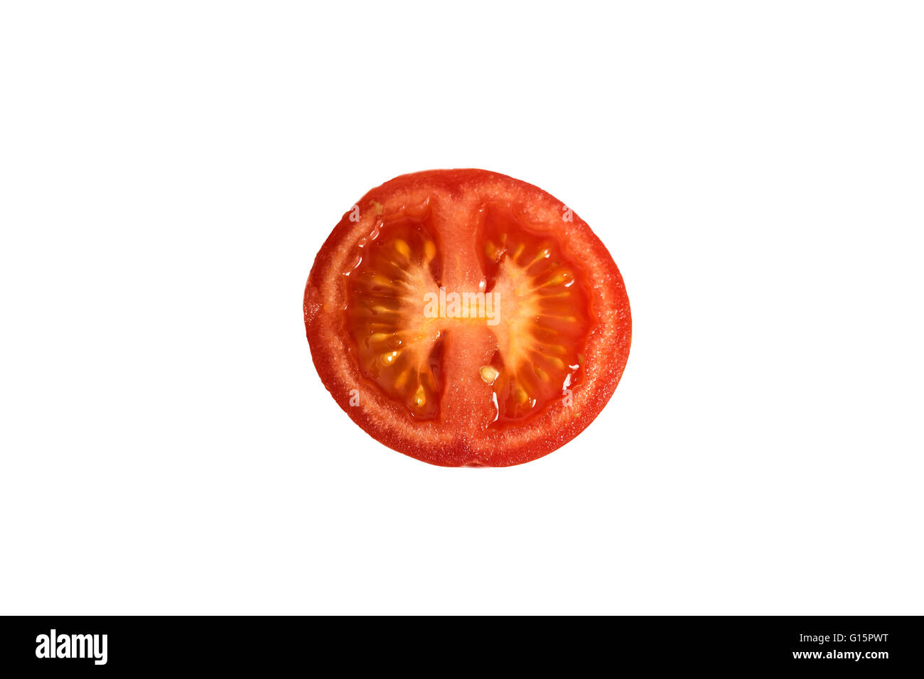Structure étonnante de tomate rouge coupe Banque D'Images