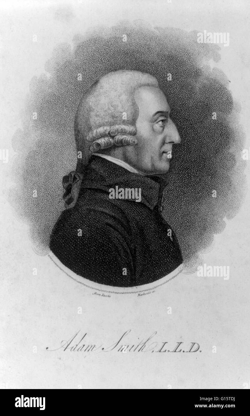 Adam Smith (5 juin 1723 - 17 juillet 1790) était un philosophe moraliste écossais et un pionnier de l'économie politique. Il a étudié la philosophie à l'Université de Glasgow et au Balliol College de l'Université d'Oxford. Après avoir obtenu son diplôme, il a prononcé une s Banque D'Images