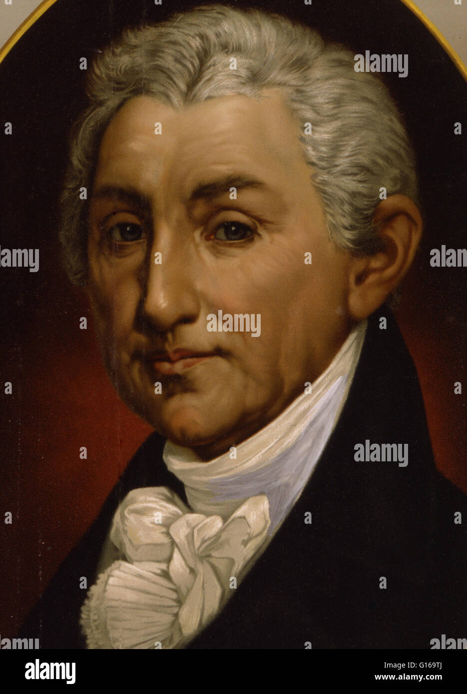 James Monroe (28 avril 1758 - 4 juillet 1831) était le cinquième président des États-Unis (1817-1825). Il était le dernier président qui a été un des pères fondateurs, et le troisième d'entre eux de mourir le jour de l'indépendance. Il a combattu dans la guerre d'Indépendance américaine. Il w Banque D'Images