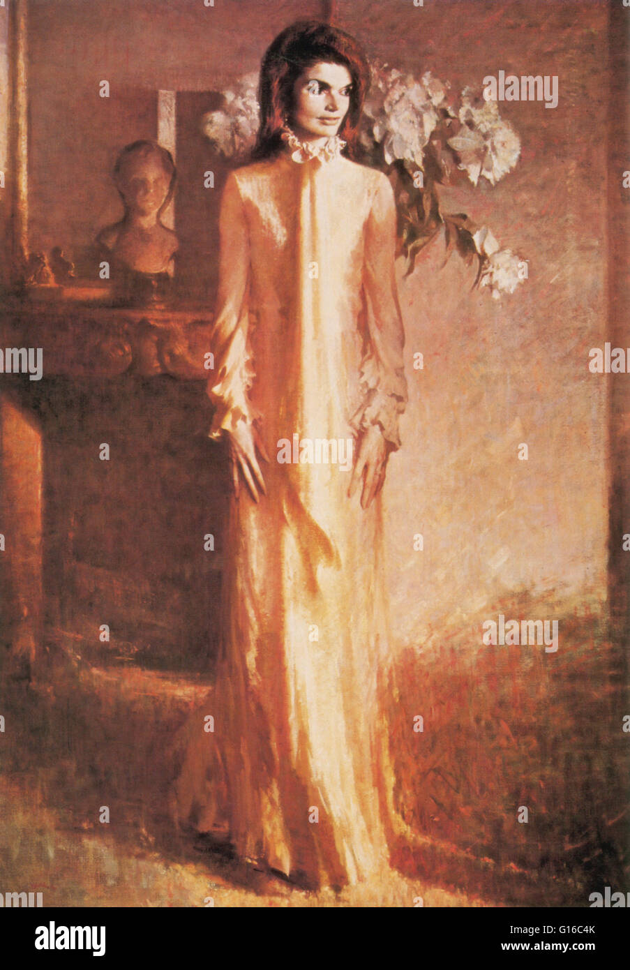 Jacqueline Lee Bouvier Kennedy Onassis (Juillet 28, 1929 - Mai 19, 1994) était l'épouse de John F. Kennedy et de la Première Dame des États-Unis au cours de sa présidence à partir de 1961 jusqu'à son assassinat en 1963. En 1952, Jacqueline a rencontré le membre du Congrès John F. Kennedy. Banque D'Images