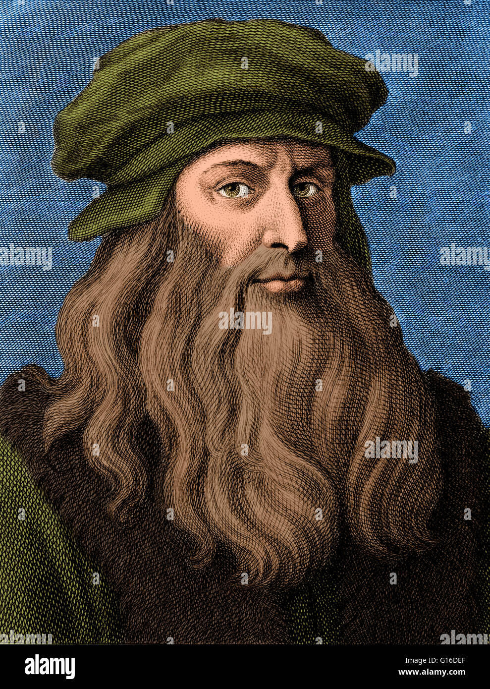 Leonardo di ser Piero da Vinci (15 avril 1452 - 2 mai 1519) était un mathématicien italien de la Renaissance : peintre, sculpteur, architecte, musicien, mathématicien, ingénieur, inventeur, anatomiste et géologue, cartographe, botaniste et écrivain. Son génie, peut-être mor Banque D'Images