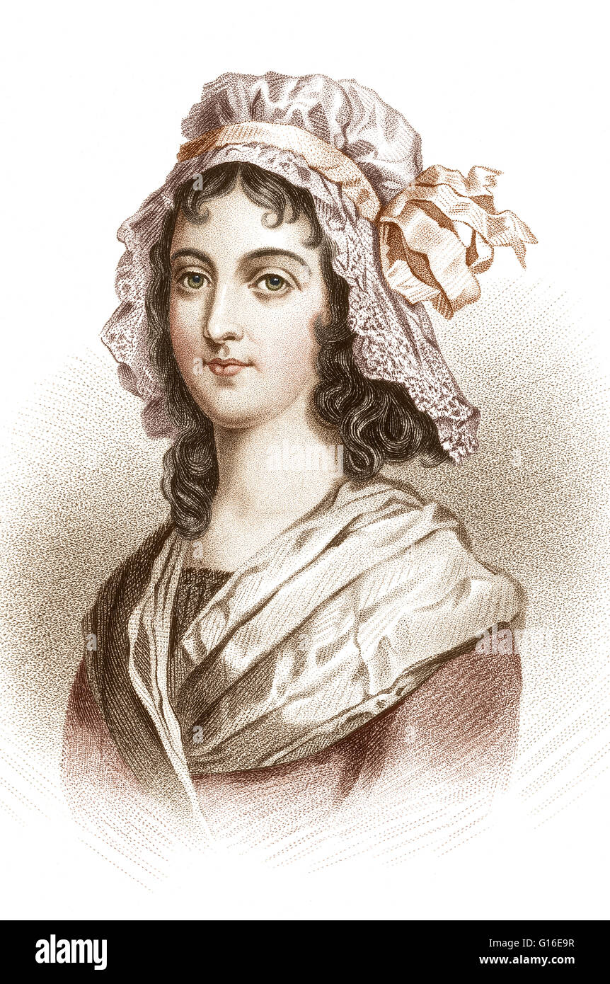Charlotte Corday (Juillet 27, 1768 - Juillet 17, 1793) était une figure de la Révolution française. En 1793, elle a été exécutée sous la guillotine pour l'assassinat du leader Jacobin Jean-Paul Marat. Sa décision de tuer Marat était stimulée non seulement par son revul Banque D'Images