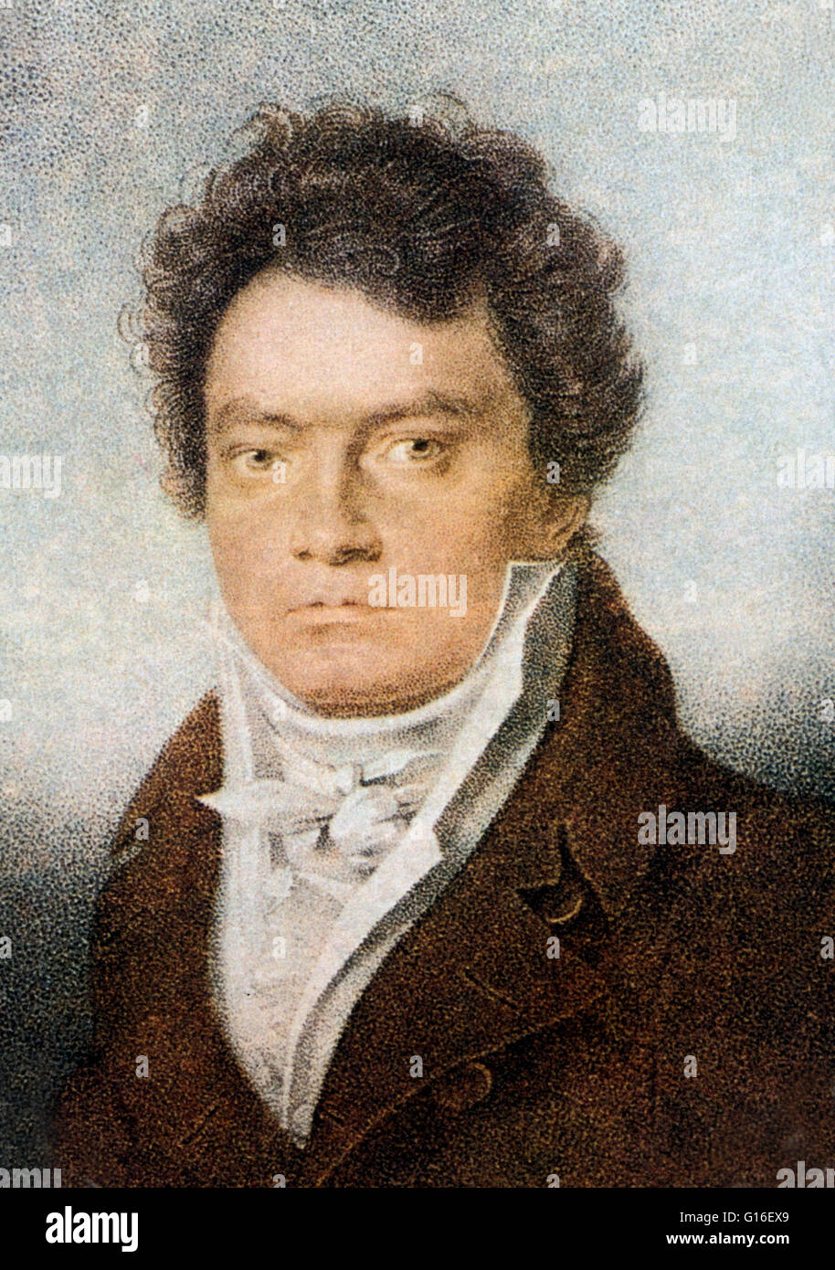 Ludwig van Beethoven (baptisé le 17 décembre 1770 - 26 mars 1827) était un compositeur et pianiste. Un rôle capital dans la transition entre les périodes classique et romantique dans l'art occidental de la musique, il reste l'un des plus célèbres et influents de tous les Banque D'Images