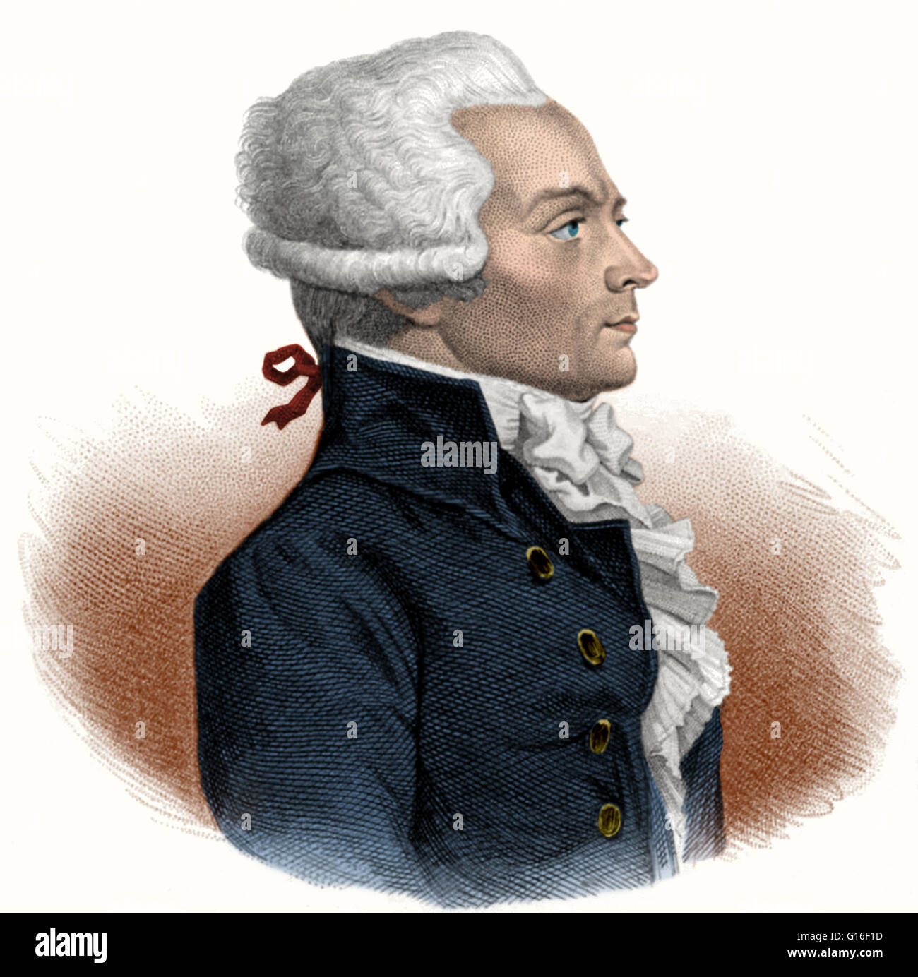 Maximilien François Marie Isidore Robespierre (6 mai 1758 - 28 juillet 1794) était un avocat et homme politique français, et l'une des figures les plus influentes de la Révolution française. En tant que membre de la États généraux, l'Assemblée constituante et le Jacobin Banque D'Images