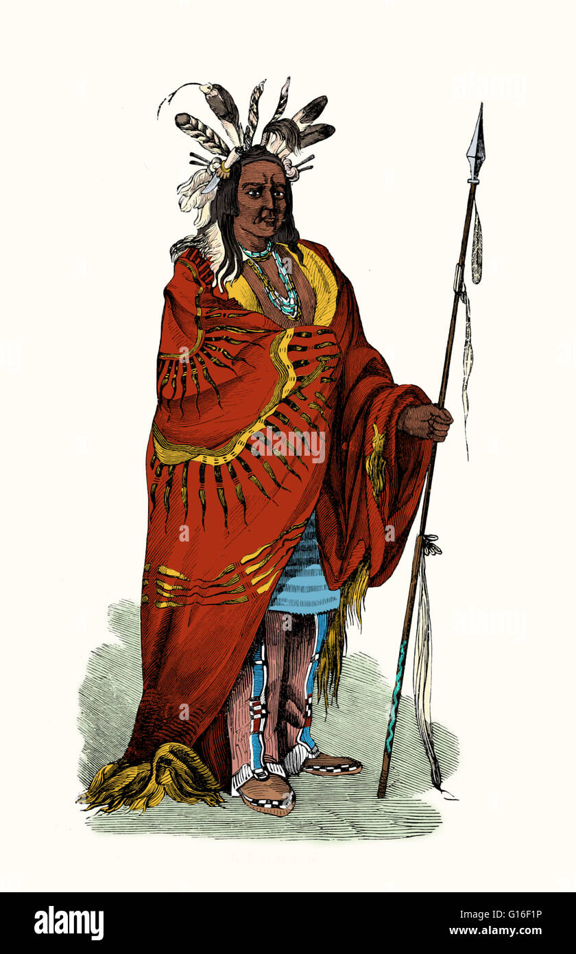 Image prise à partir de la page 311 de "Upper Mississipi : historique, ou des croquis du Mound-Builders, les tribus indiennes à partir de 1600 à l'heure actuelle' par George Gale, 1867. Keokuk (1767 - 1848) était un chef de la tribu Sauk noté pour sa politique de coopération Banque D'Images