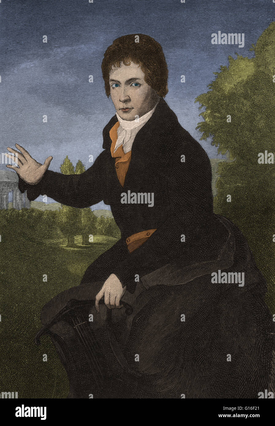 Ludwig van Beethoven (baptisé le 17 décembre 1770 - 26 mars 1827) était un compositeur et pianiste. Un rôle capital dans la transition entre les périodes classique et romantique dans l'art occidental de la musique, il reste l'un des plus célèbres et influents de tous les Banque D'Images