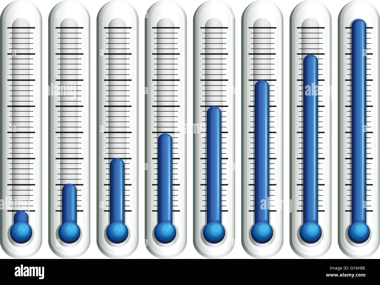 Thermomètre à liquide bleu illustration Illustration de Vecteur