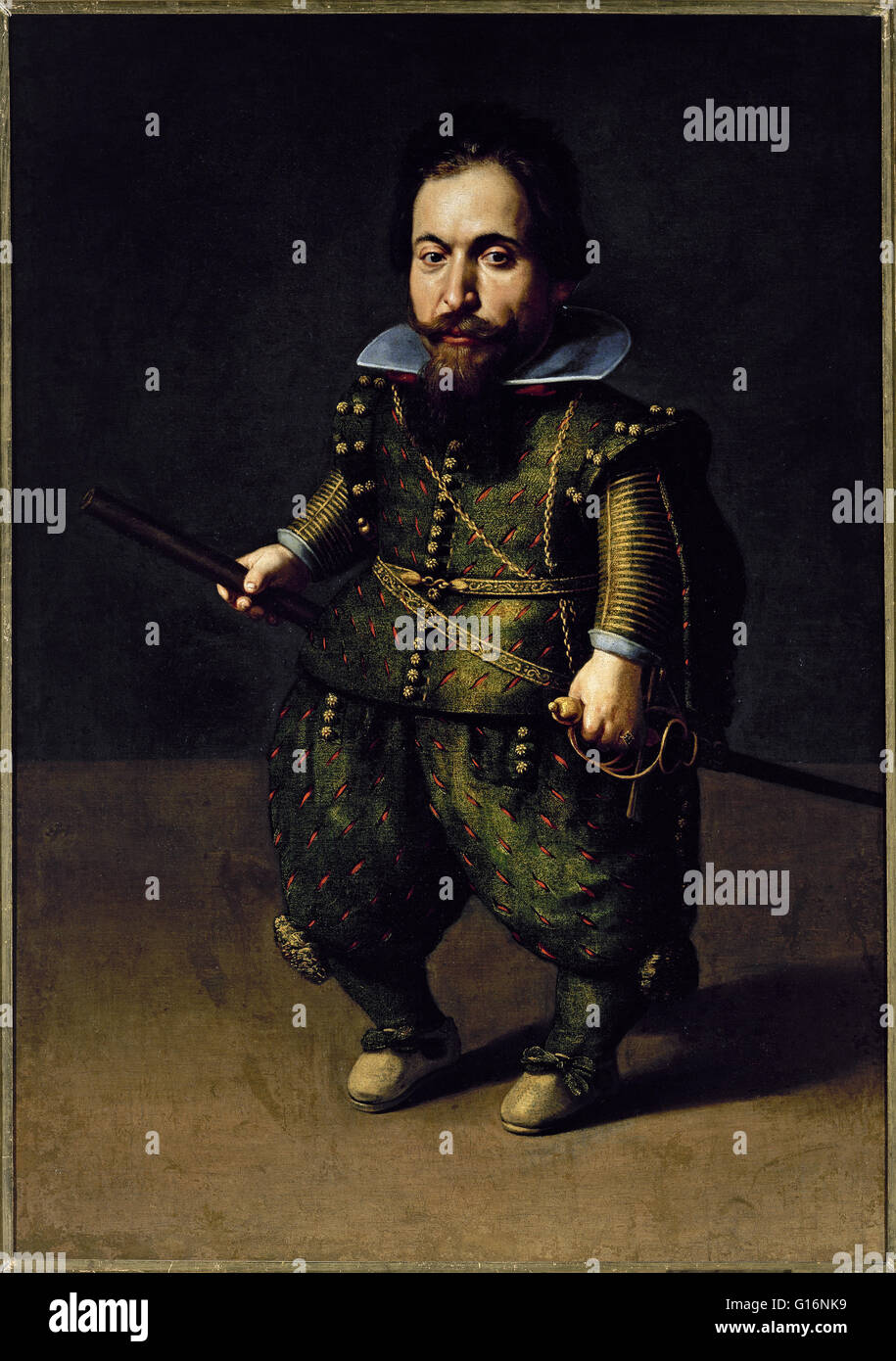 Juan van der Hamen y Leon (1596-1631). Portrait d'un Nain, ca. 1626. Musée du Prado. Madrid. L'Espagne. Banque D'Images