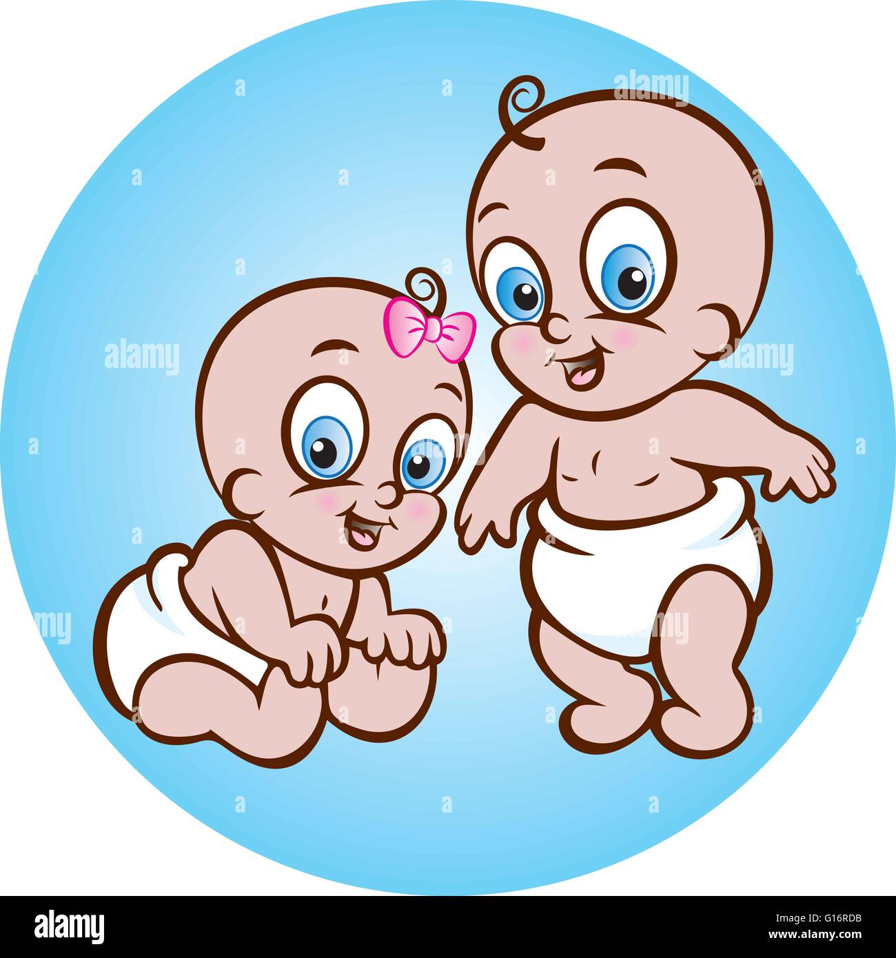 Boy Girl Twins Babies Banque D Image Et Photos Alamy