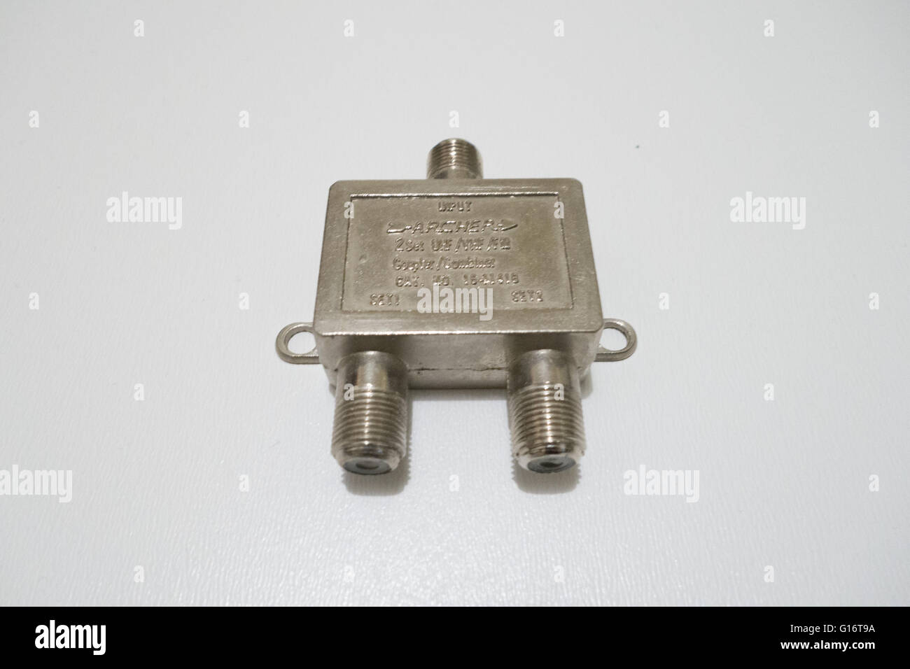 Télévision câble splitter Banque D'Images