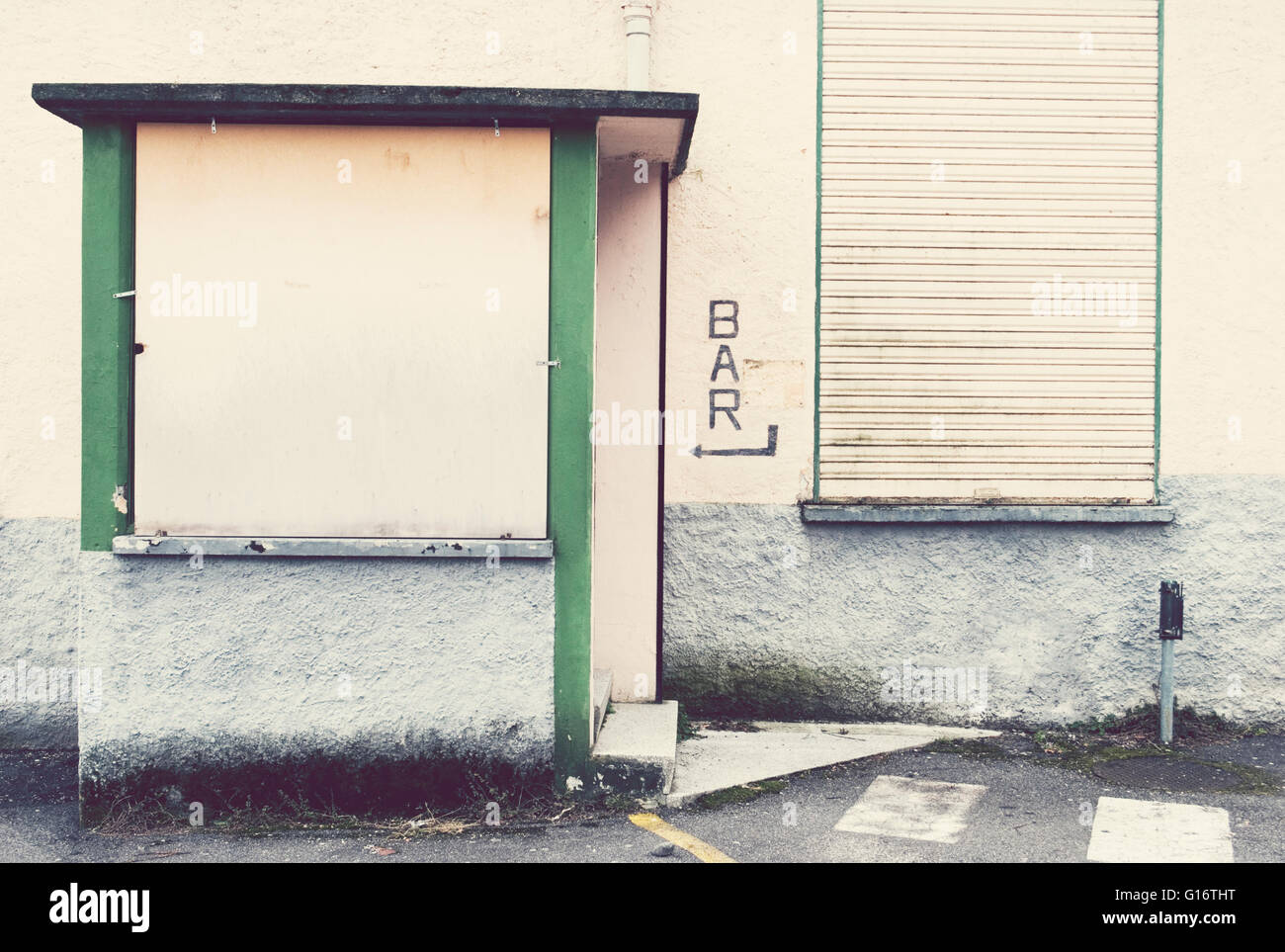 Bar fermé en Italie Banque D'Images