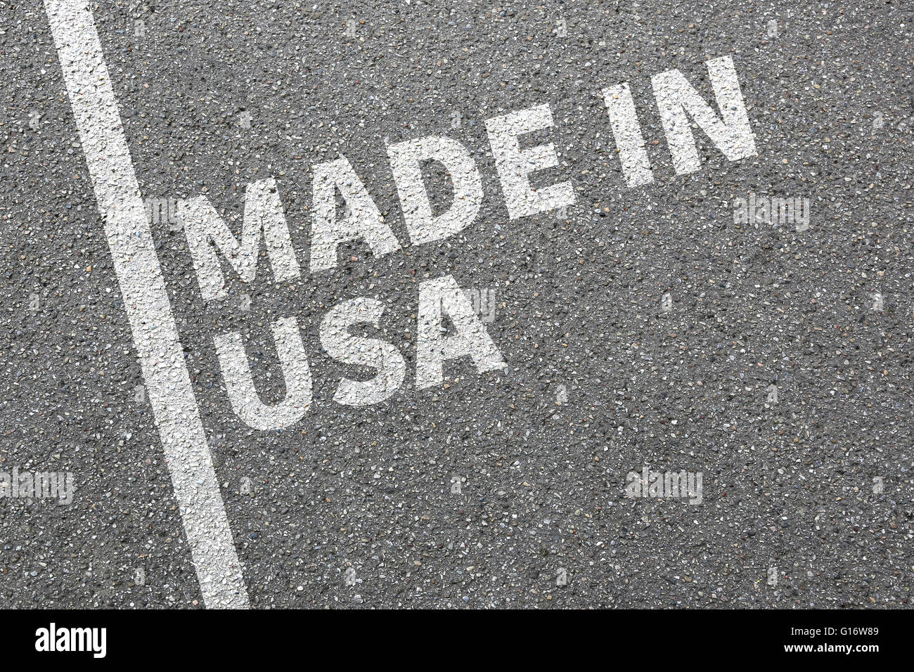 La qualité des produits Made in USA entreprise concept marketing Banque D'Images