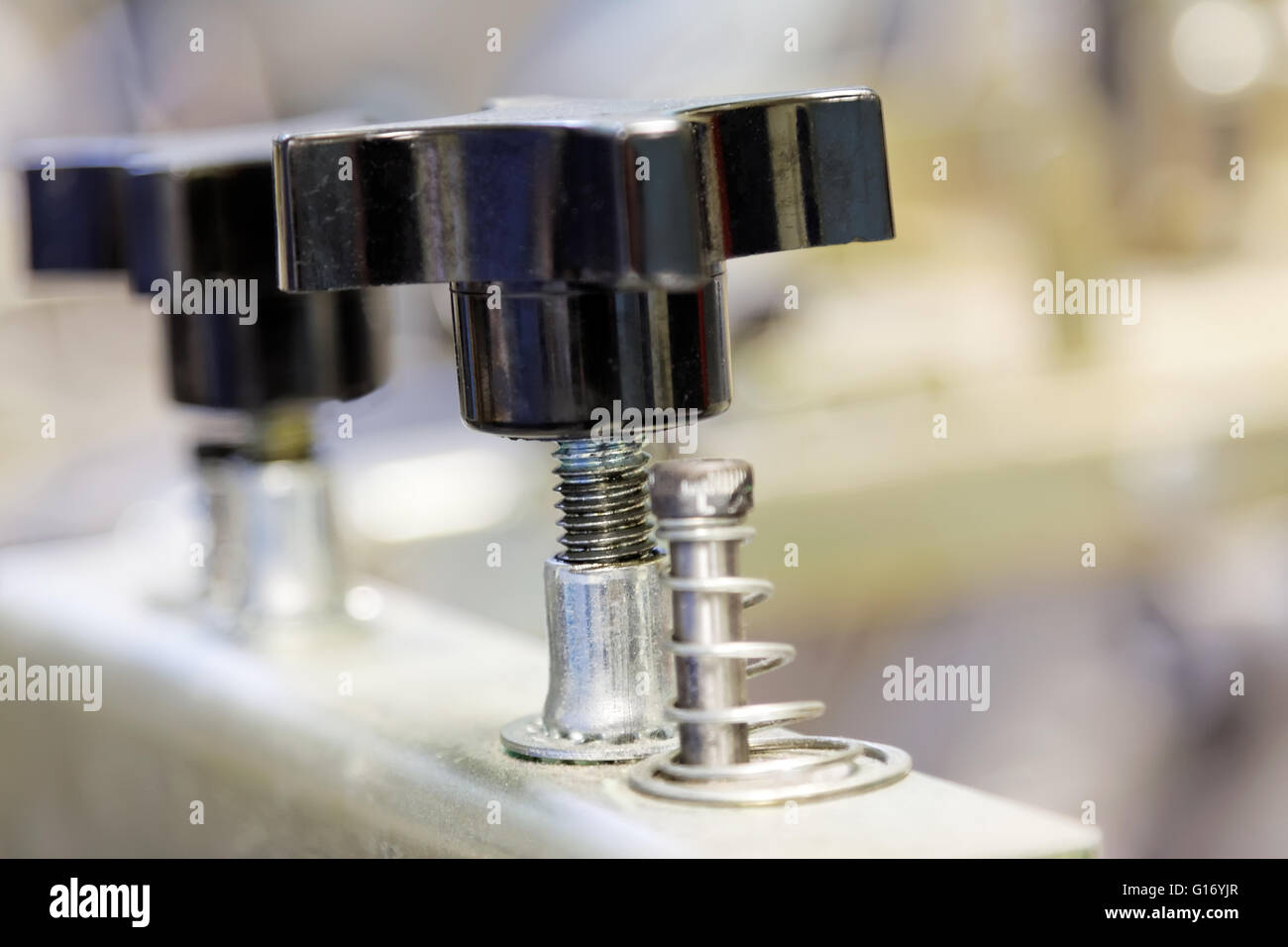 Machine d'impression de l'écran avec deux boutons noir Banque D'Images