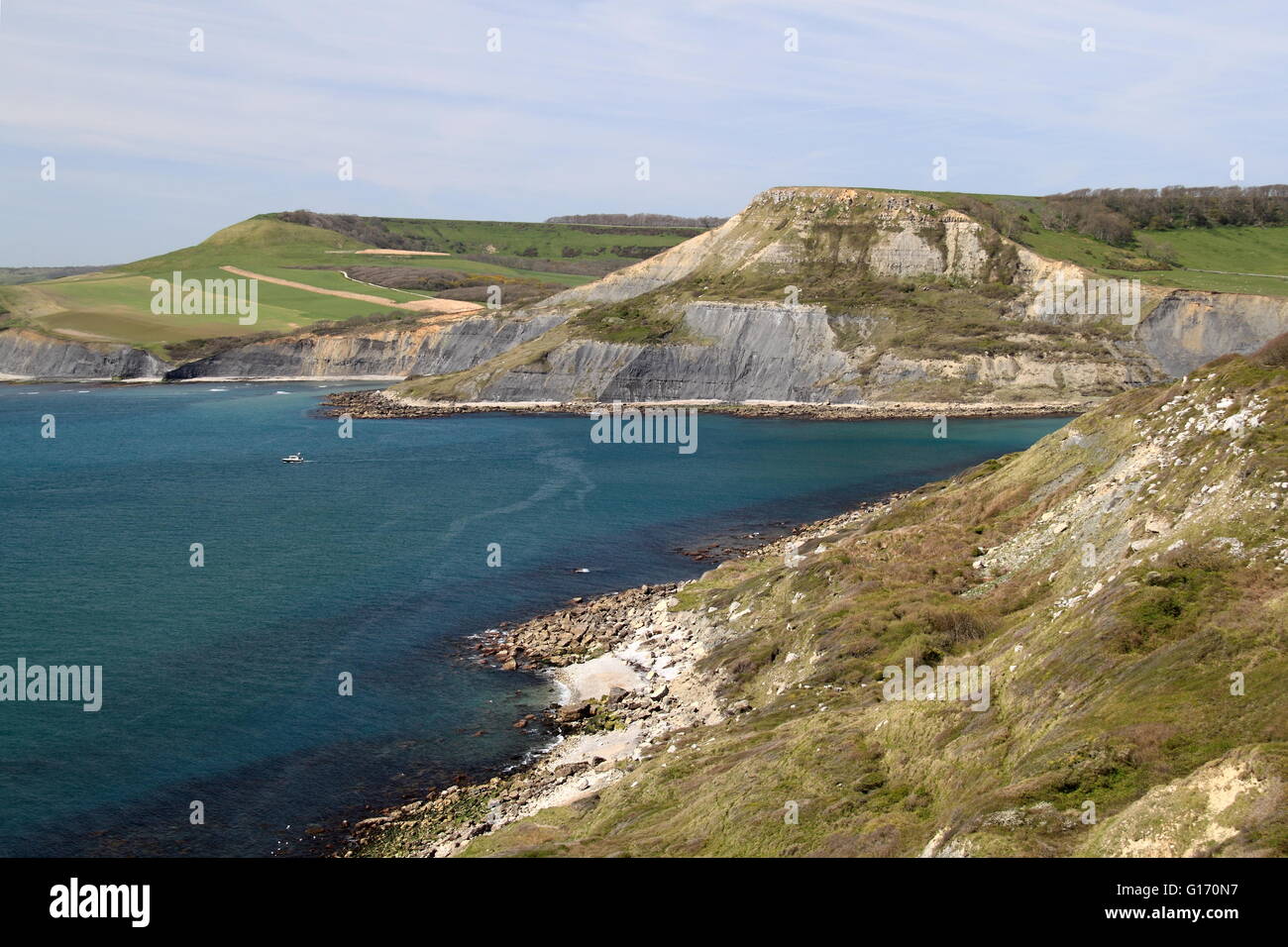 De Emmetts Hill, Worth Matravers, Corfe, Purbeck Côte Jurassique, Dorset, Angleterre, Grande-Bretagne, Royaume-Uni, UK, Europe Banque D'Images