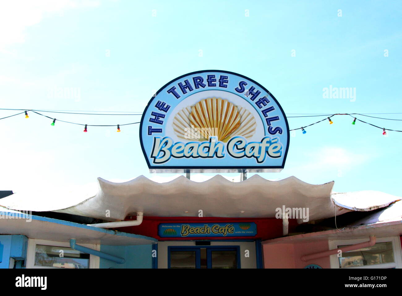 Les trois shells beach cafe, Southend On Sea Banque D'Images