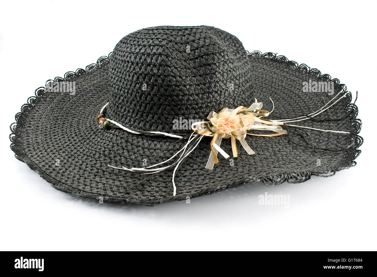 Chapeau de paille noir Banque de photographies et d'images à haute  résolution - Alamy