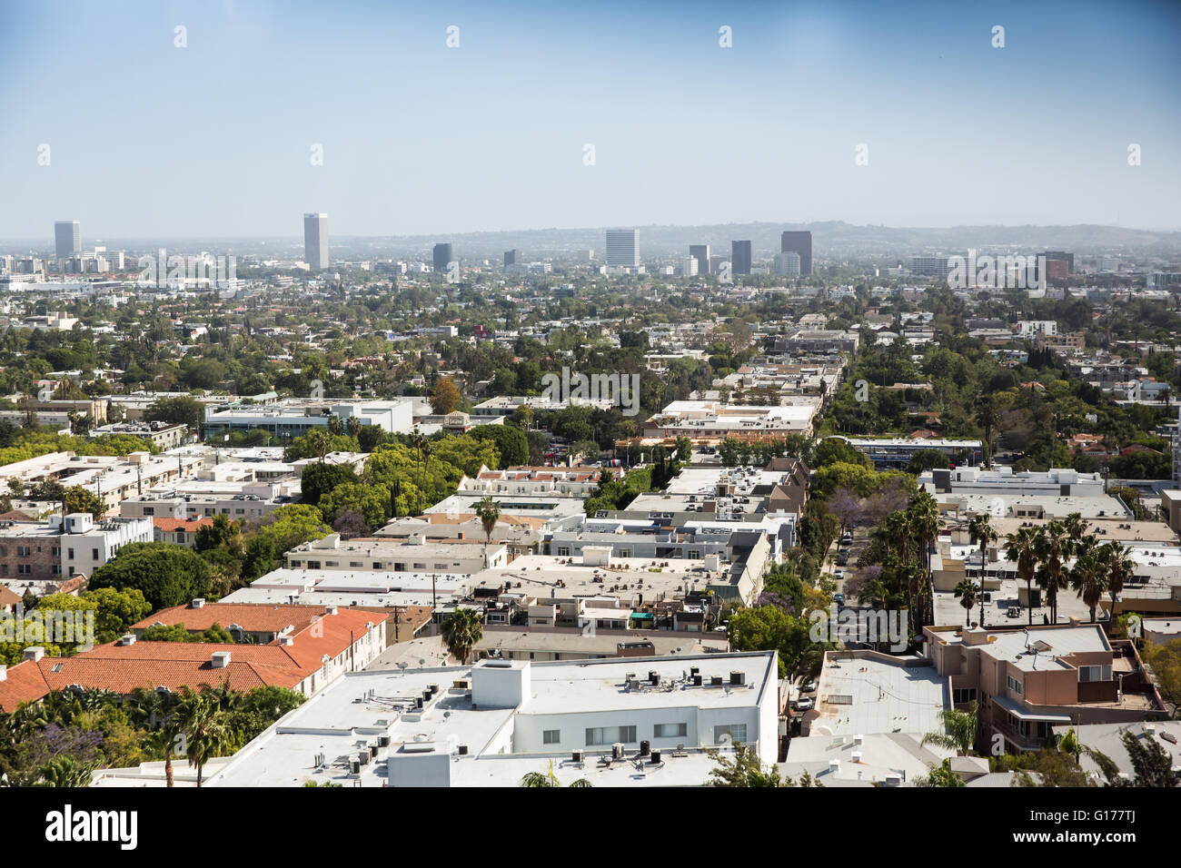 Regardant vers le centre-ville DE LOS ANGELES Banque D'Images