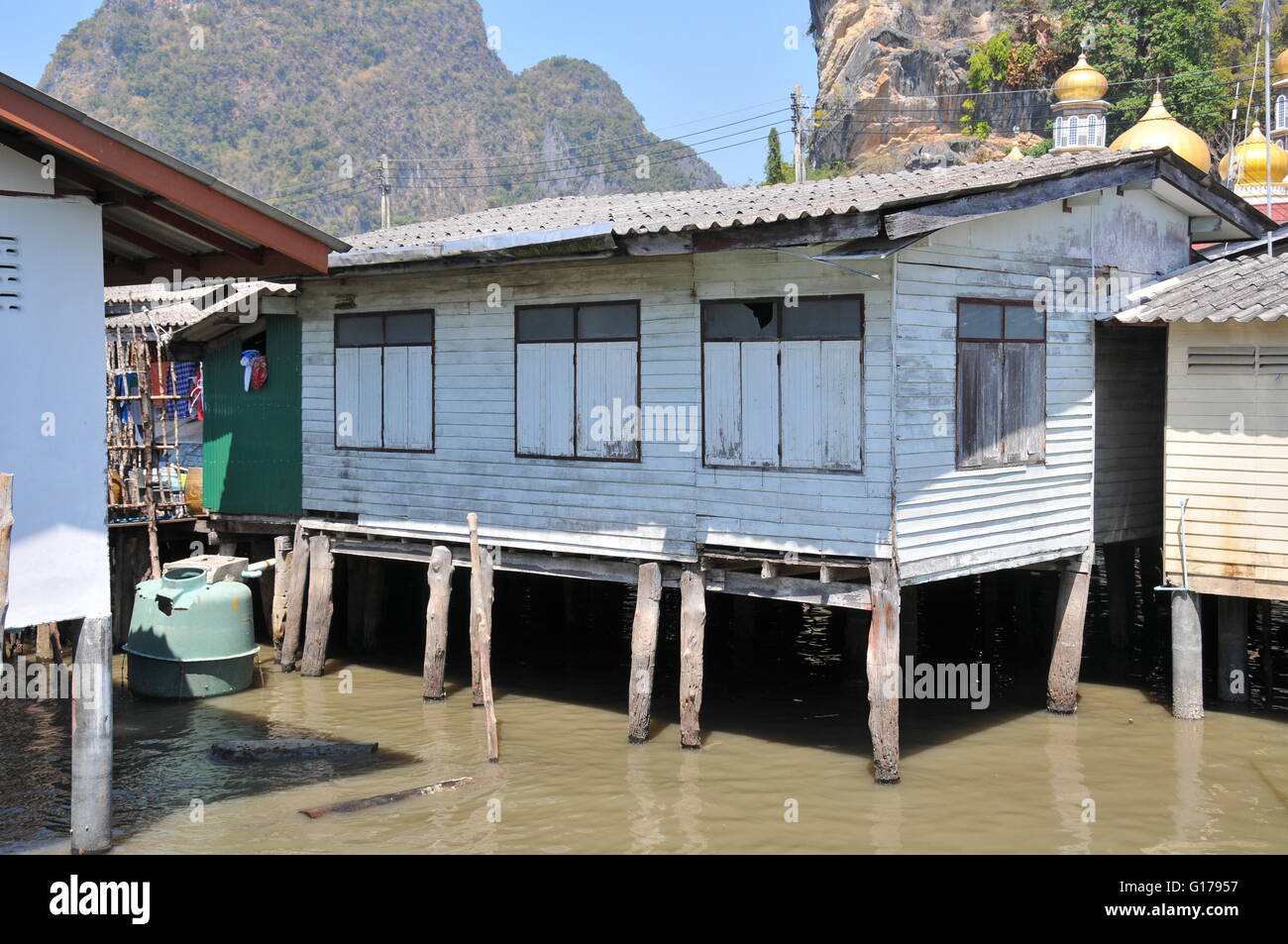 Koh Panyi (Floating village musulman) Thaïlande Banque D'Images