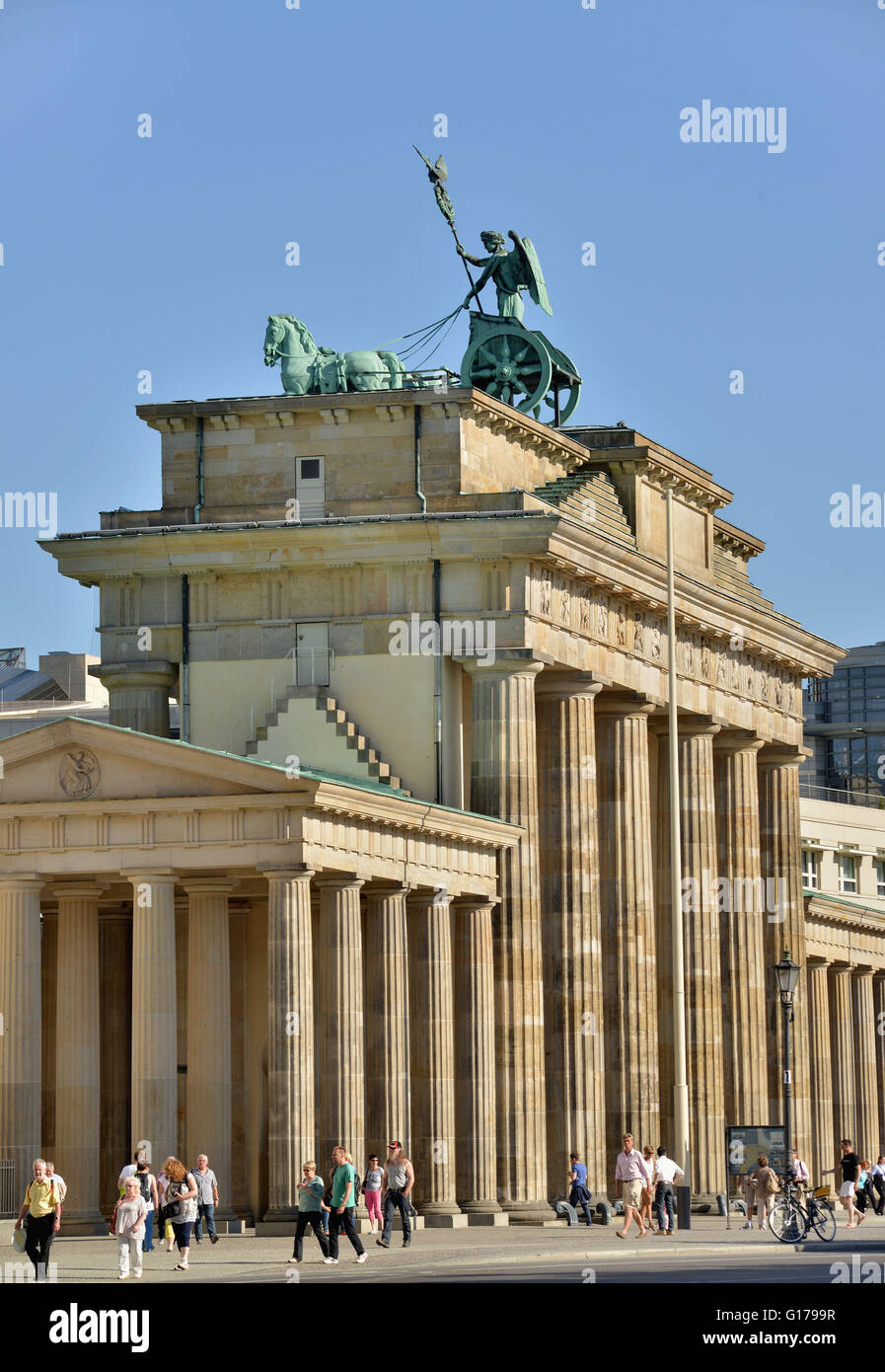 Brandenburger Tor, Rueckseite, Platz des 18. Maerz, Mitte, Berlin, Deutschland / Rückseite, März Banque D'Images