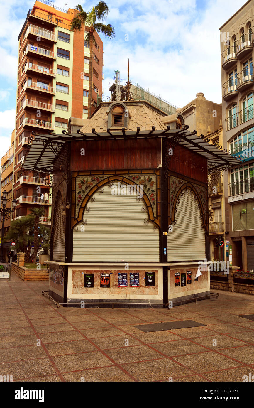 Kiosque de rue en Castellon de la Plana, Espagne Banque D'Images
