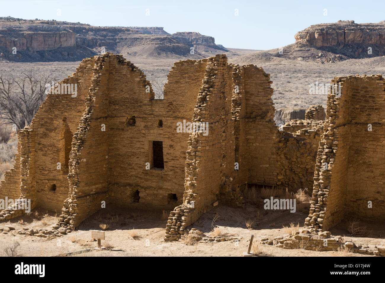 Pueblo Bonito, Chaco Culture National Historical Park, Nouveau Mexique. Banque D'Images