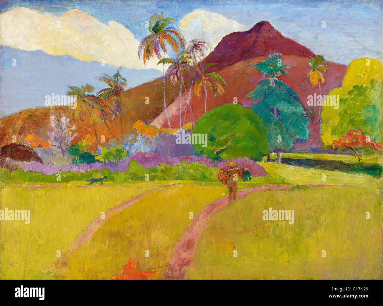 Paul Gauguin - Paysage Tahitien - Minneapolis Institute of Art Banque D'Images