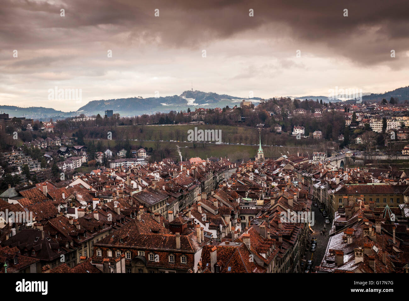 Les toits, ville de Berne, Suisse Banque D'Images