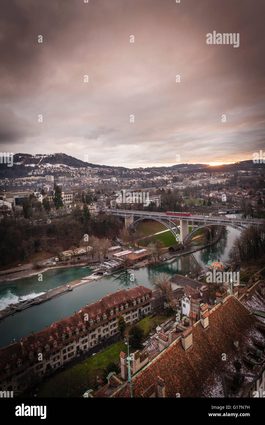 Les toits, ville de Berne, Suisse Banque D'Images
