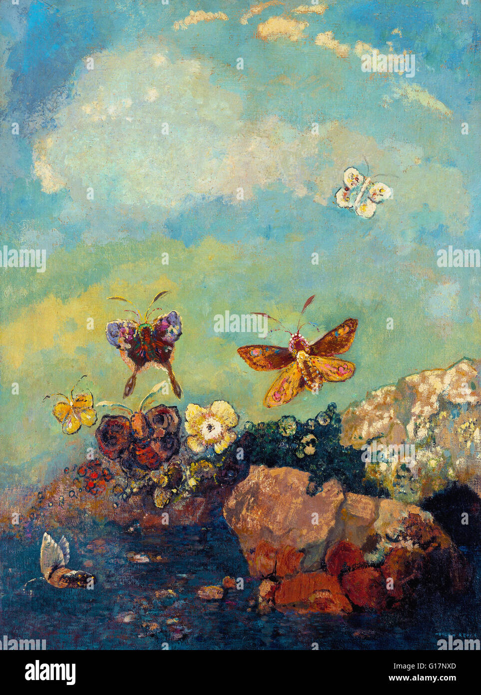 Odilon Redon - Papillons - MoMA new-york Banque D'Images