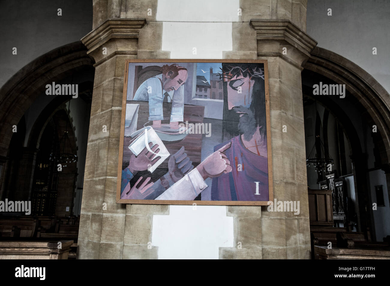 L'oeuvre de l'Église à l'église Saint Nicolas, Great Yarmouth. Banque D'Images