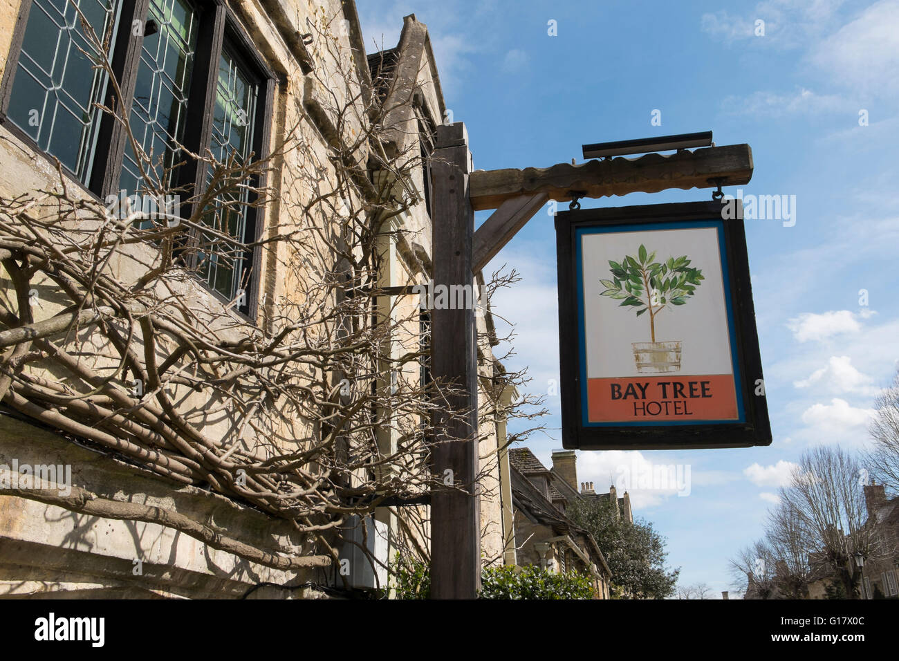 Le Bay Tree Hotel à Sheep Street, Burford, Oxfordshire, UK Banque D'Images