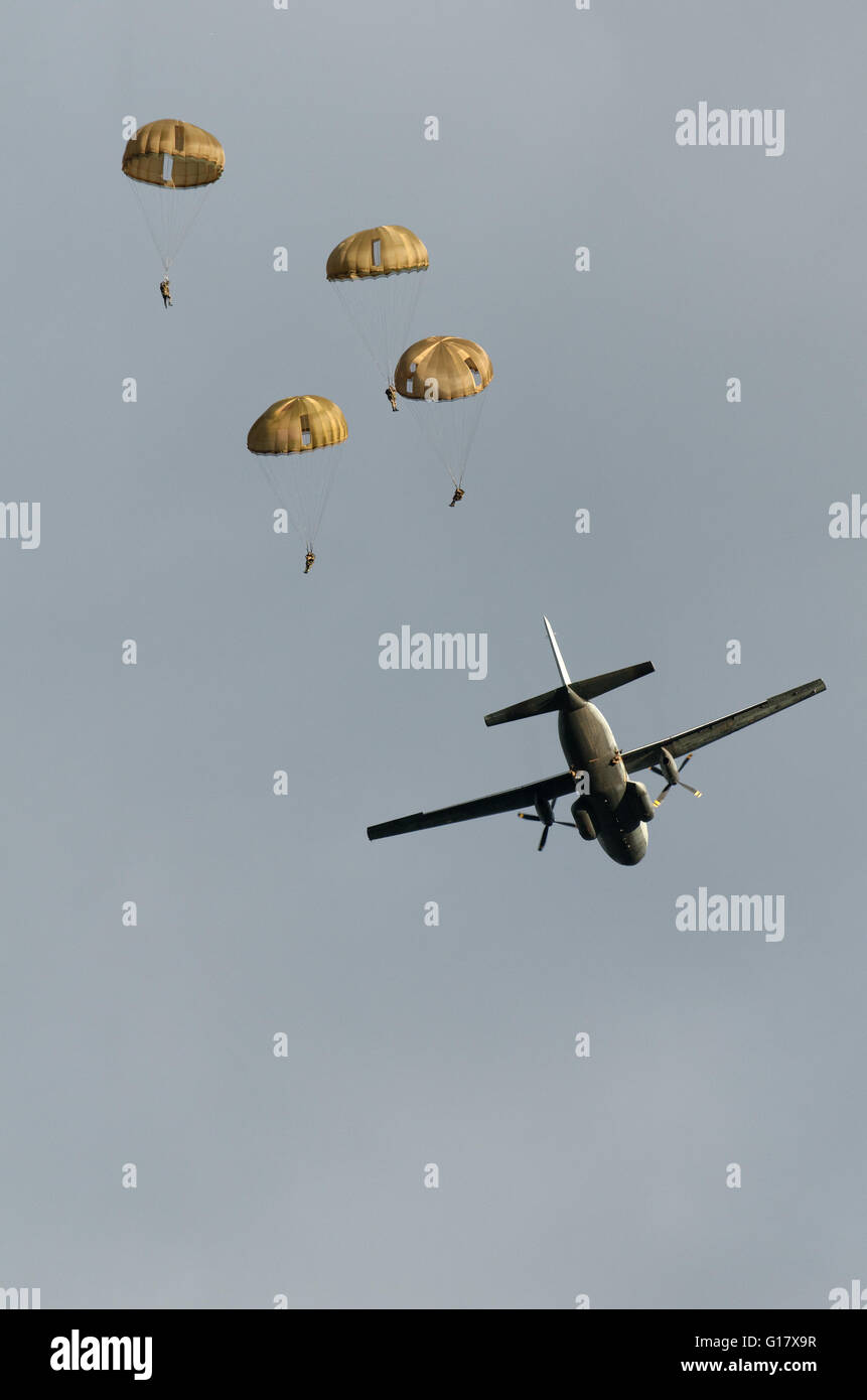 Parachutistes du 2e Régiment de parachutistes d'infanterie de marine, à l'île de la réunion Banque D'Images