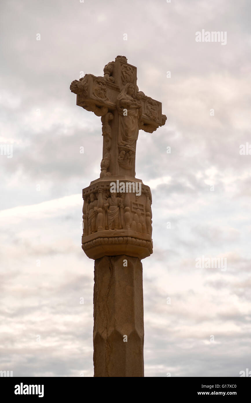 Traverser au monastère de Montserrat, Espagne Banque D'Images