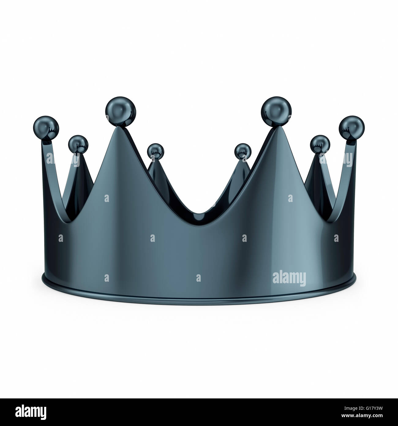 Black Crown de bougies isolé sur fond blanc. Banque D'Images