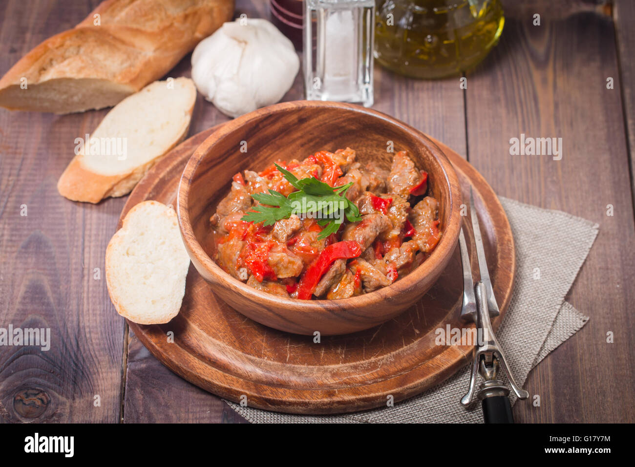 Ragoût de viande avec légumes Banque D'Images